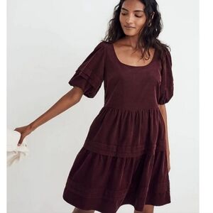 Madewell Corduroy tiered dress